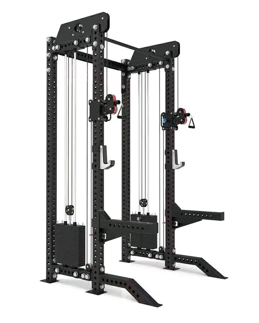 Half Rack Palestra Multifunzione e Salva spazio con Pulley Cable Station integrata - La Casa dei Campioni®