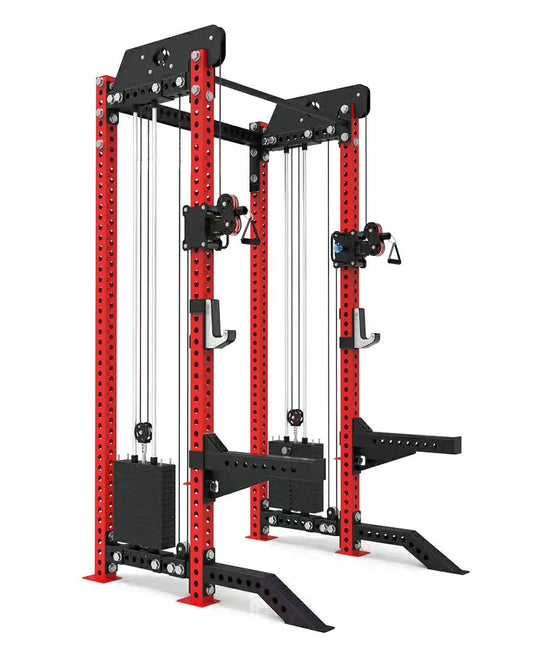 Half Rack Palestra Multifunzione e Salva spazio con Pulley Cable Station integrata - La Casa dei Campioni®