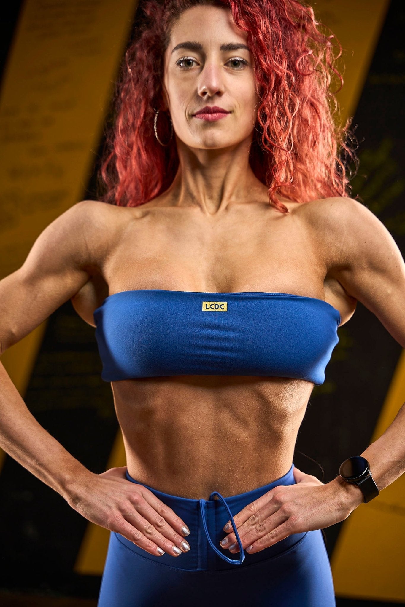 TOP DONNA REGGISENO Fitness Palestra Righe Sport Push Up Coppe - Foto 6