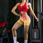 The Isa - top sportivo con scollo all'americana - leggings donna palestra - La Casa dei Campioni®