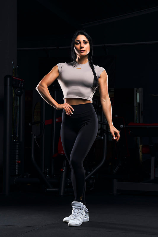 The Cydney - t-shirt aderente palestra, pump cover elasticizzata da donna