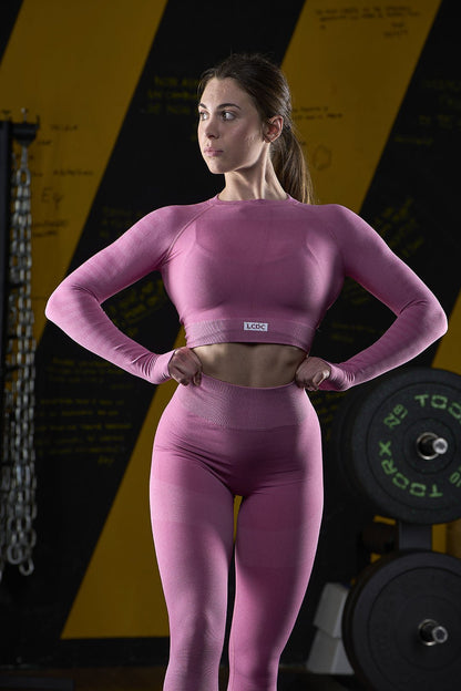 The Long - crop top manica lunga con guanti - t shirt crop top donna - La Casa dei Campioni®