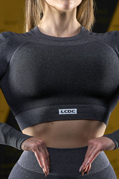 The Long - crop top manica lunga con guanti - t shirt crop top donna - La Casa dei Campioni®